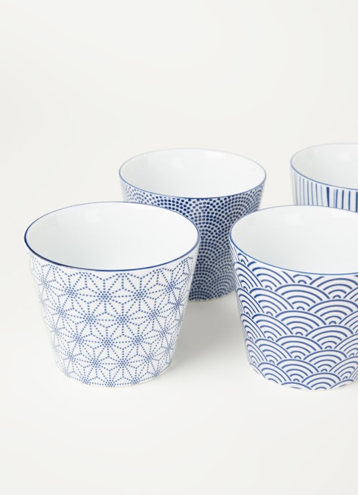 Tokyo Design Studio Nippon Blue kopje 18 cl set van 4 - detail 3 blauw