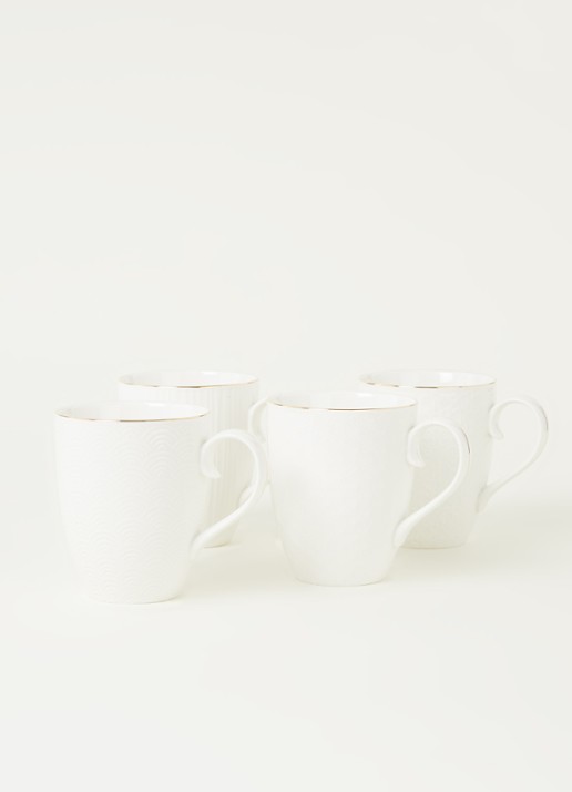 Tokyo Design Studio Nippon White mok 38 cl set van 4 - voorkant 3 wit