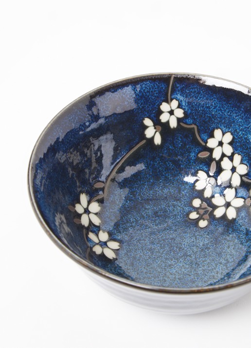 Tokyo Design Studio Sakura kom 15 cm - detail 3 donkerblauw