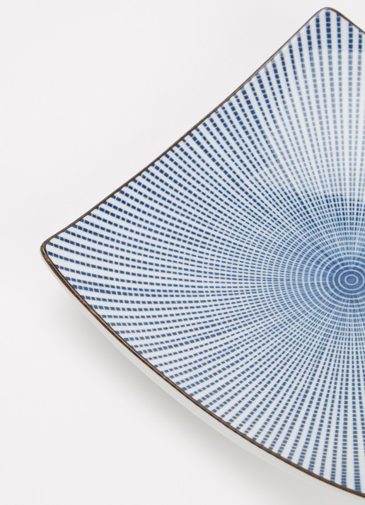 Tokyo Design Studio Sendan Blue sushi bord 19 cm - detail 3 blauw