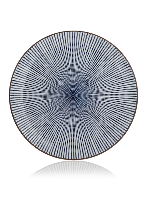 Tokyo Design Studio Sendan Blue Tokusa ontbijtbord 24 cm