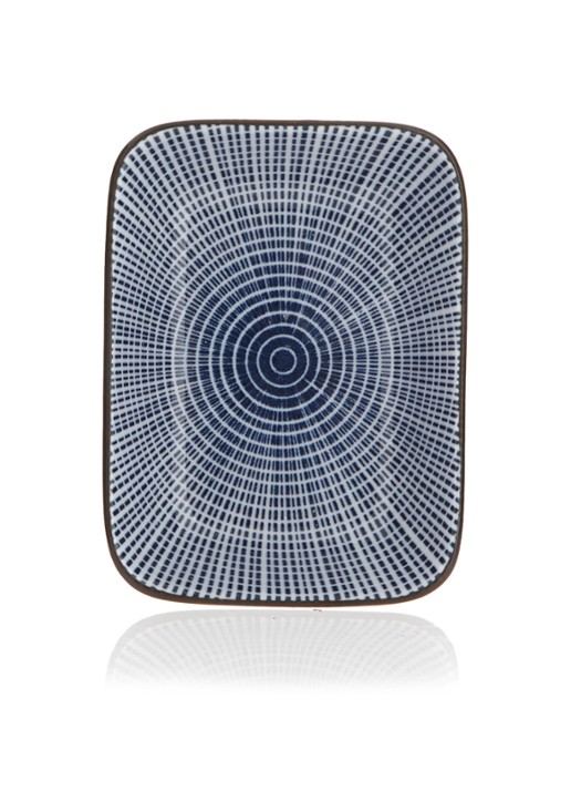 Tokyo Design Studio Sendan Blue Tokusa sojabakje dipschaal 9 cm - detail donkerblauw