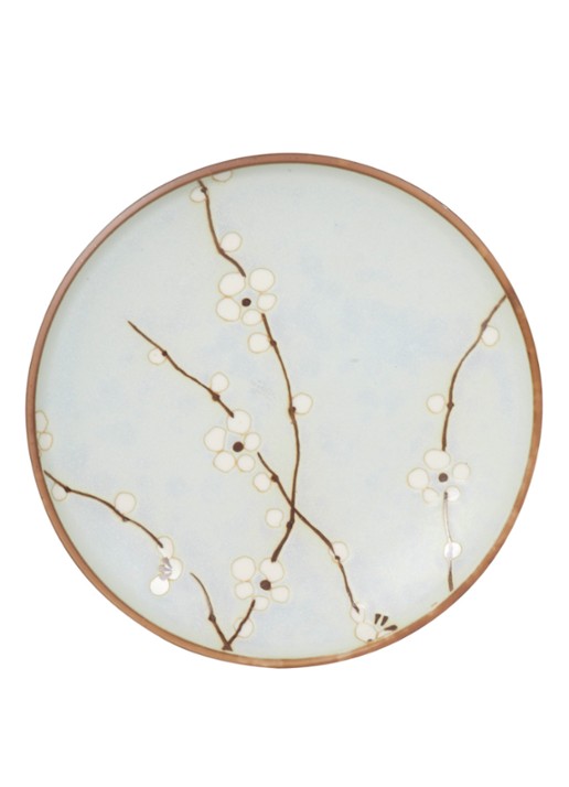 Tokyo Design Studio Soshun Blossom gebaksbordje 19 cm - detail 2 lichtblauw