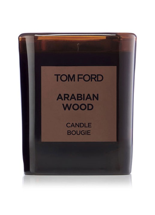TOM FORD Arabian Wood geurkaars - voorkant donkerbruin