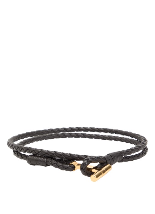 Tom Ford Armband van gevlochten leer