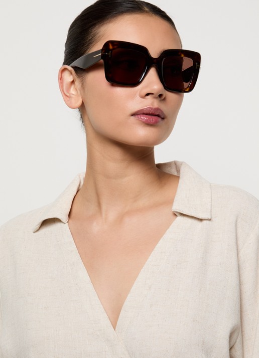 TOM FORD Esme TR zonnebril TR001880 - voorkant 2 donkerbruin