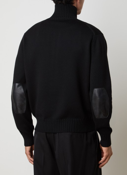TOM FORD Fijngebreid vest van scheerwol met ritszakken - achterkant 5 zwart