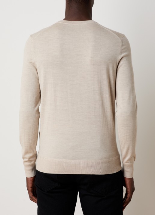 Tom Ford Fijngebreide pullover van wol  - achterkant 5 beige