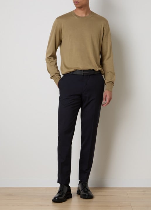 TOM FORD Fijngebreide trui met ronde hals - voorkant 5 camel