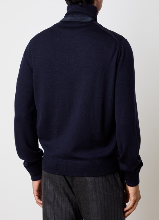 TOM FORD Jack van lamsleer met steekzakken - achterkant 5 donkerblauw