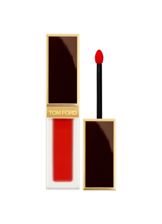 Tom Ford Liquid Lip Luxe Matte - liquid lipstick - voorkant 129 carnal red