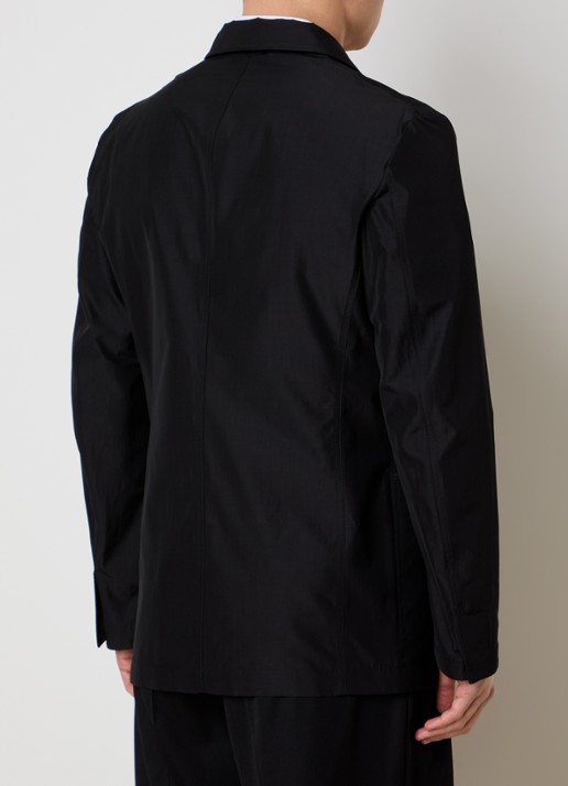 Tom Ford Parachute regular fit colbert met paspelzakken - achterkant 3 zwart