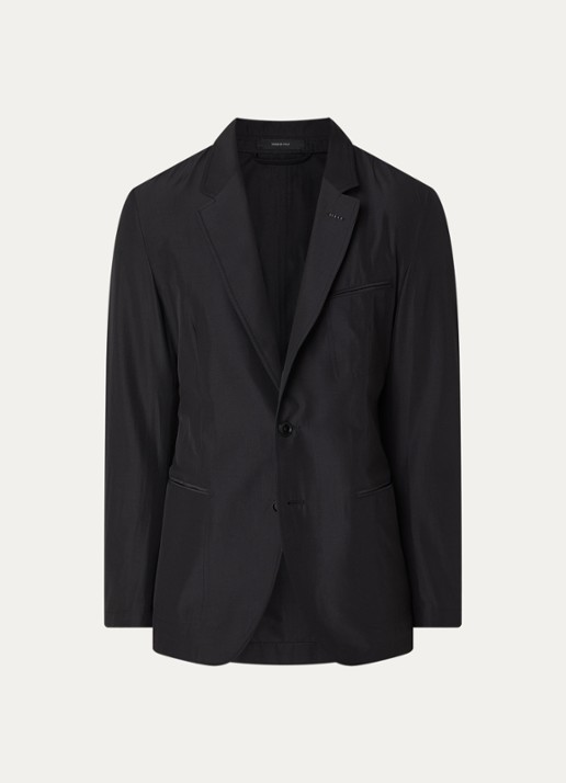 Tom Ford Parachute regular fit colbert met paspelzakken - voorkant zwart