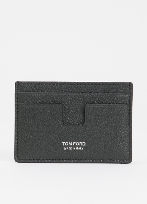 Tom Ford Pasjeshouder van kalfsleer met logo