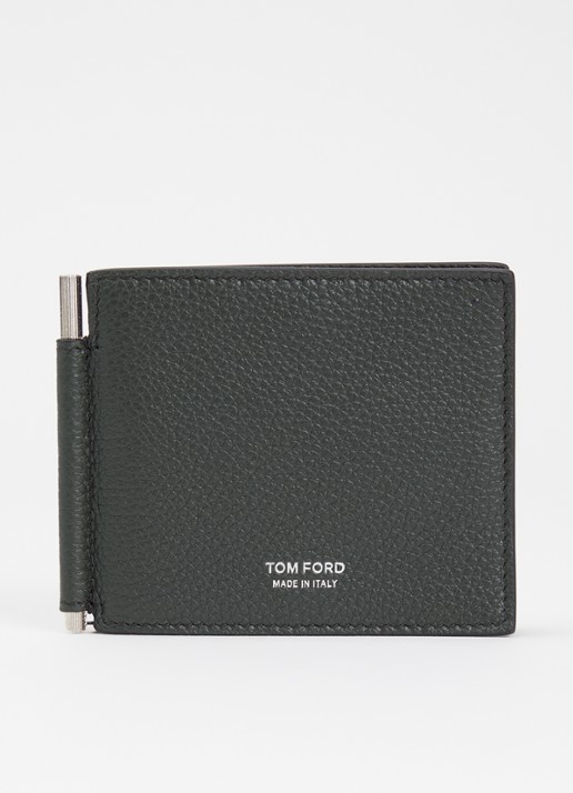Tom Ford Pasjeshouder van kalfsleer met logo