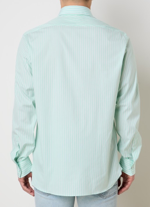 Tom Ford Regular fit overhemd met streepprint - achterkant lichtgroen