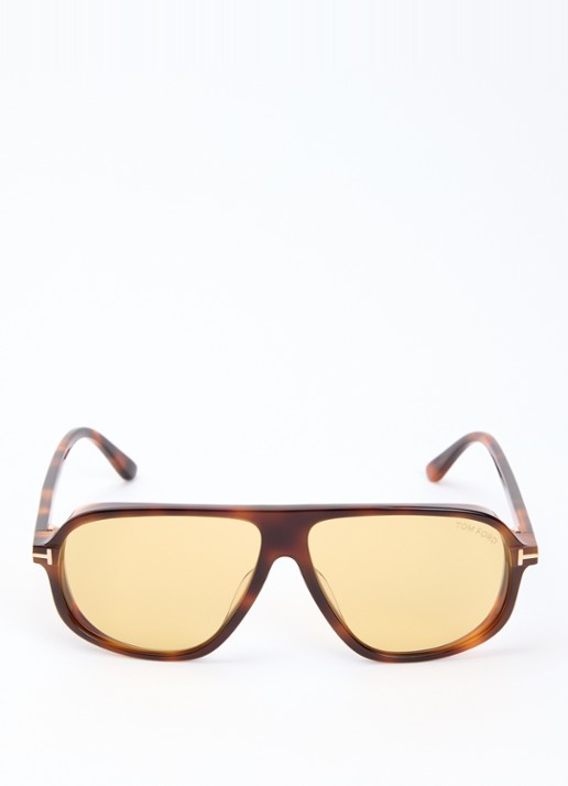 TOM FORD Retro zonnebril FT1208 - detail 2 donkerbruin