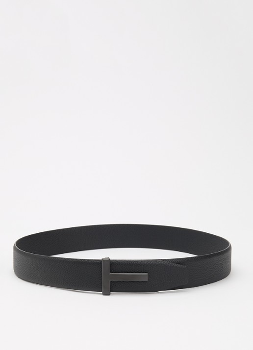 Tom Ford Reversible T riem van kalfsleer