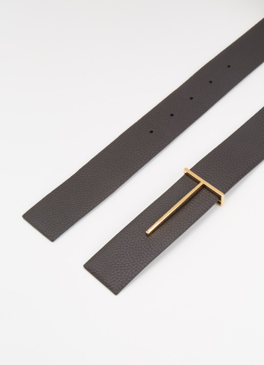 TOM FORD Riem van kalfsleer - detail 2 donkerbruin