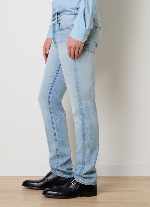 TOM FORD Straight leg jeans met lichte wassing - detail 5 indigo