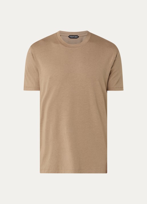 Tom Ford T-Shirt  - voorkant 4 khaki