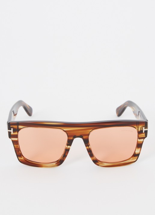 TOM FORD Wayfarer zonnebril TF0711 - detail bruin