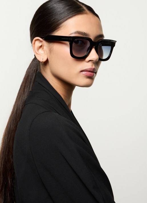TOM FORD Wayfarer zonnebril TR001843 - voorkant 2 zwart