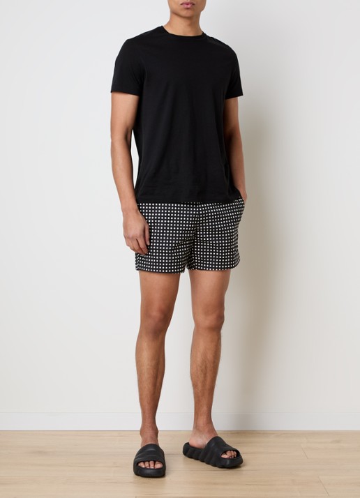 TOM FORD Zwemshorts met stippenprint en steekzakken - voorkant 3 zwart