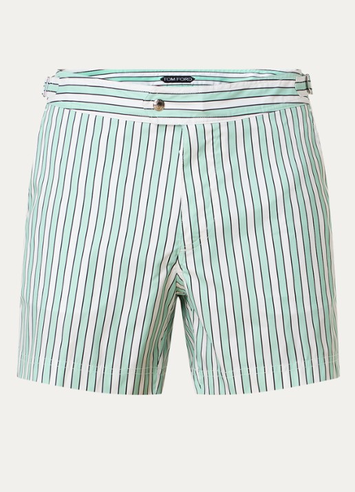 Tom Ford Zwemshorts met streepprint en steekzakken