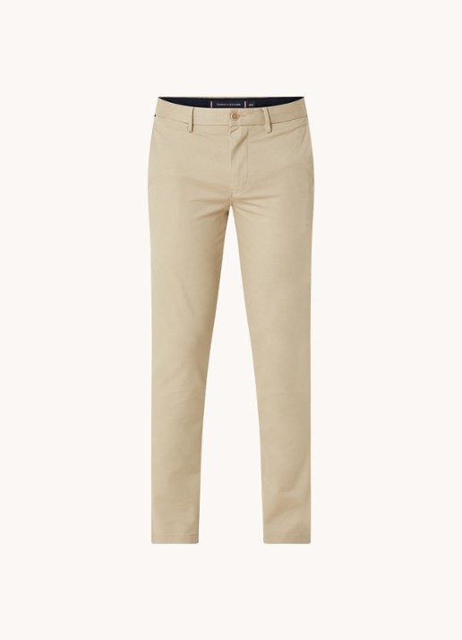Tommy Hilfiger 1985 Bleecker slim fit chino in  katoenblend - voorkant 2 khaki