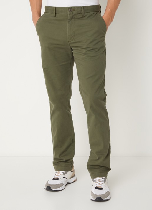 Tommy Hilfiger 1985 Denton straight fit chino met steekzakken - detail 2 legergroen
