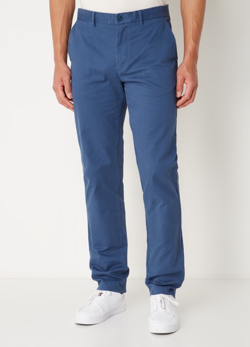 Tommy Hilfiger 1985 Denton straight fit chino met steekzakken - detail 3 petrol