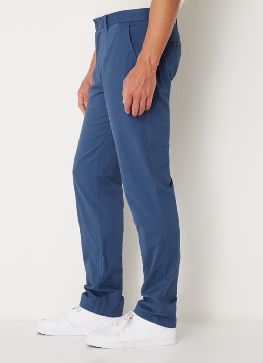 Tommy Hilfiger 1985 Denton straight fit chino met steekzakken - detail 4 petrol