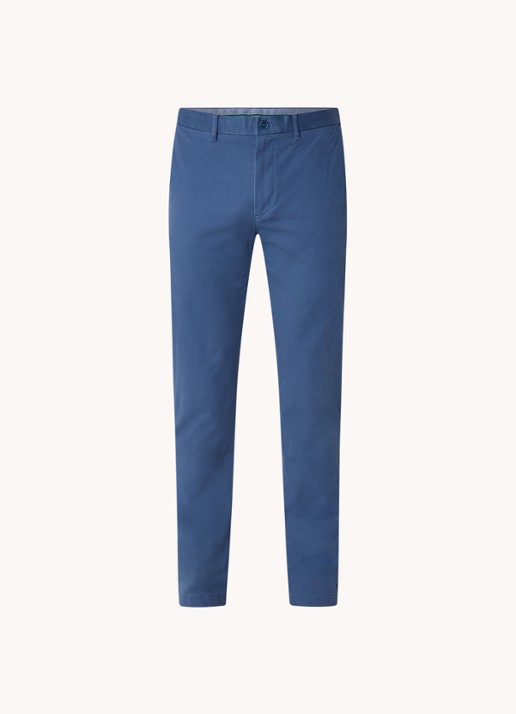 Tommy Hilfiger 1985 Denton straight fit chino met steekzakken - voorkant 8 petrol