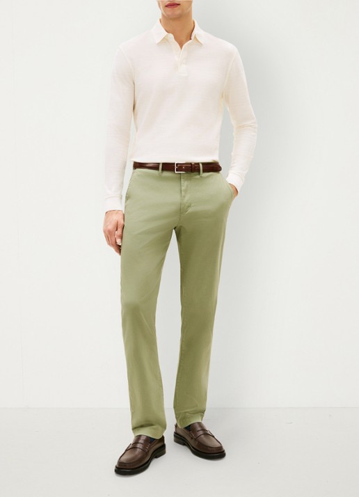 Tommy Hilfiger 1985 Denton straight fit chino met steekzakken - voorkant 2 grijs