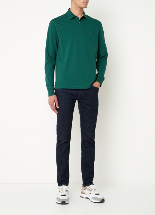 Tommy Hilfiger 1985 regular fit polo van piqué katoen  - voorkant 4 groen
