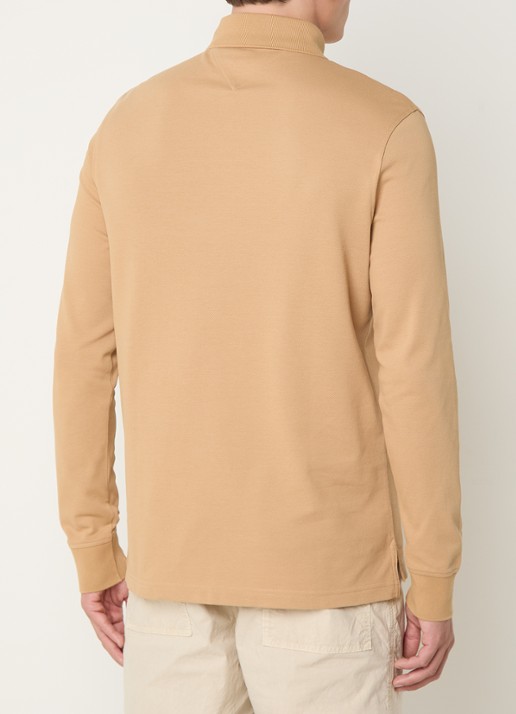 Tommy Hilfiger 1985 regular fit polo van piqué katoen  - achterkant 2 camel