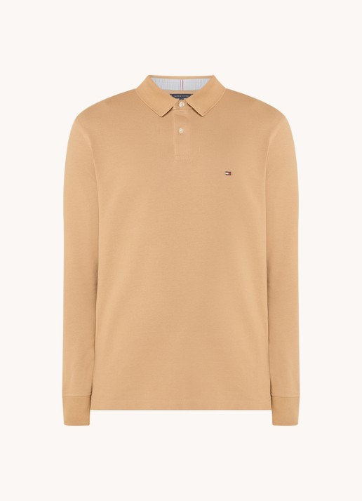 Tommy Hilfiger 1985 regular fit polo van piqué katoen  - voorkant 3 camel