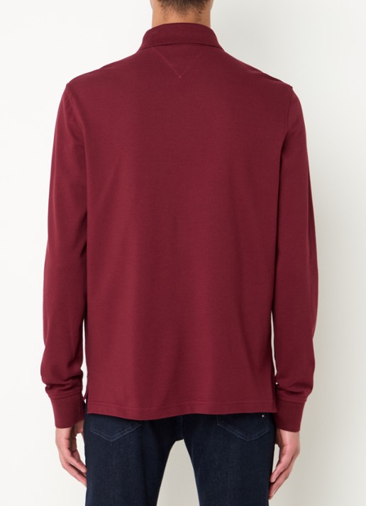 Tommy Hilfiger 1985 regular fit polo van piqué katoen  - achterkant 4 kersenrood