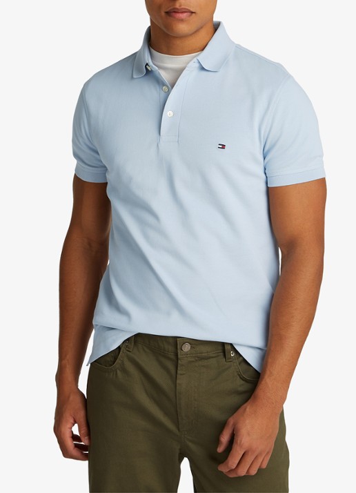 Tommy Hilfiger 1985 slim fit polo met logoborduring