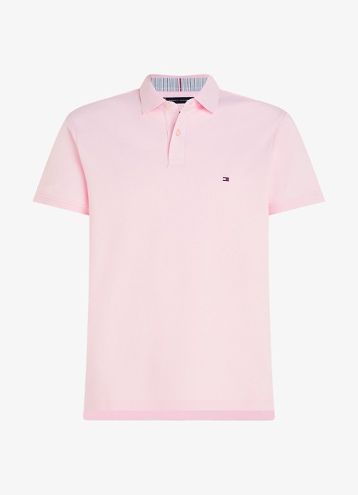 Tommy Hilfiger 1985 slim fit polo met logoborduring - voorkant 4 light pink / roze