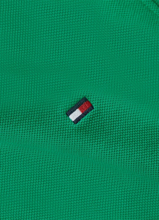 Tommy Hilfiger 1985 slim fit polo met logoborduring - detail 3 olympic green / groen
