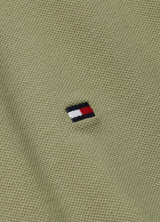 Tommy Hilfiger 1985 slim fit polo met logoborduring - detail 4 faded olive / groen