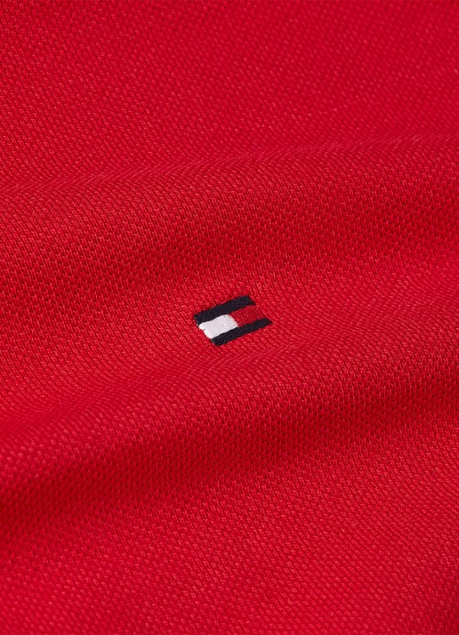 Tommy Hilfiger 1985 slim fit polo met logoborduring - detail 4 medium red / rood