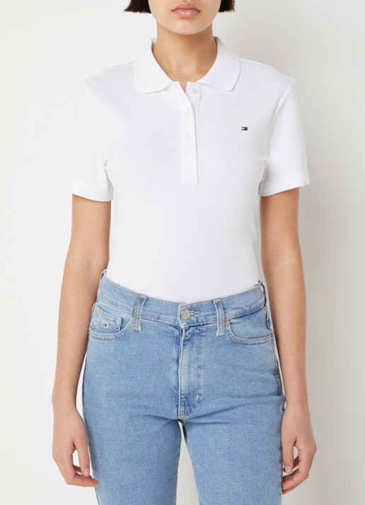 Tommy Hilfiger 1985 slim fit polo van piqué katoen met logo
