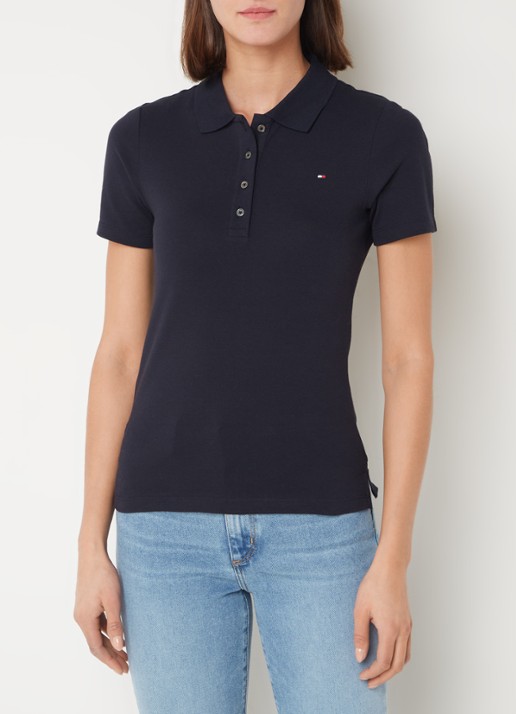 Tommy Hilfiger 1985 slim fit polo van piqué katoen met logo