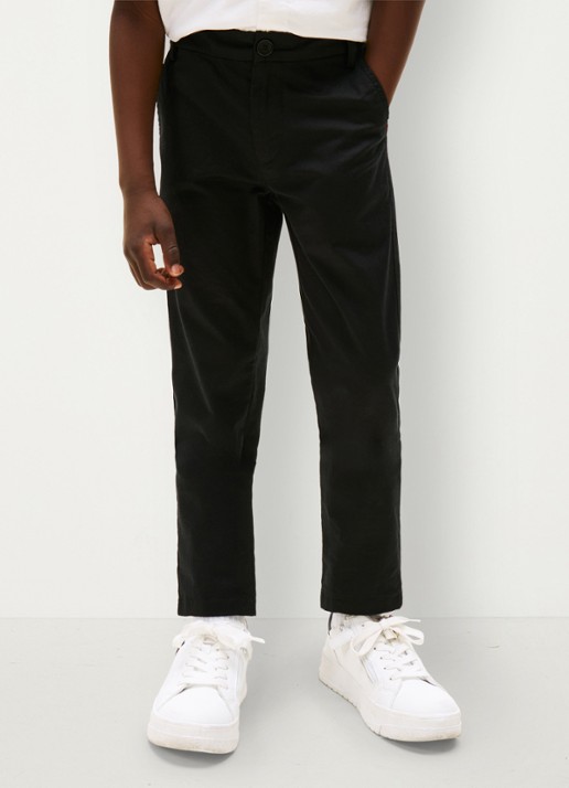 Tommy Hilfiger 1985 straight fit chino met steekzakken - detail 4 zwart