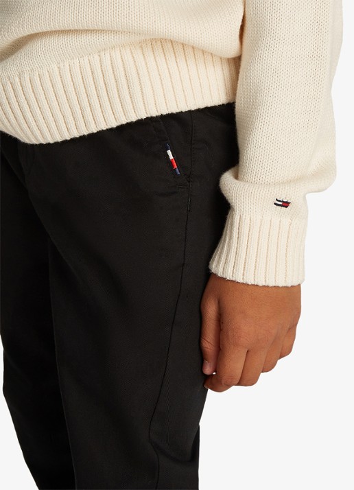 Tommy Hilfiger 1985 straight fit chino met steekzakken - detail 6 zwart