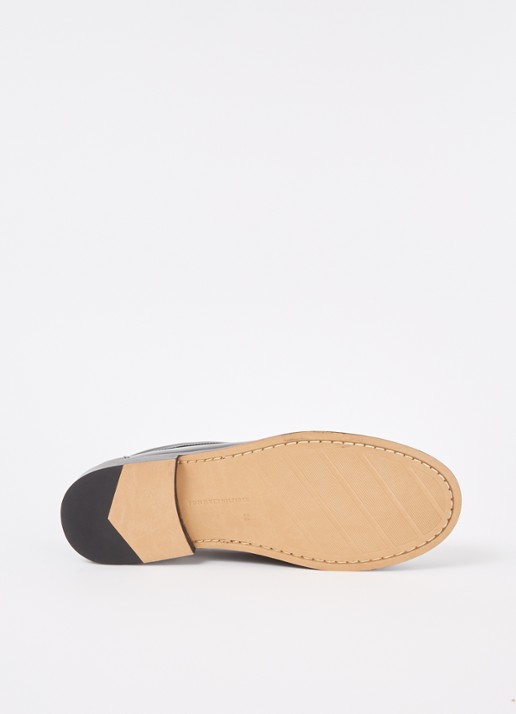 Tommy Hilfiger Abrasivato loafer van leer - detail 5 zwart