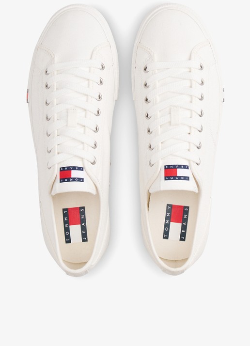 Tommy Hilfiger Archive Vulc sneaker met doorgestikte details  - detail 5 beige